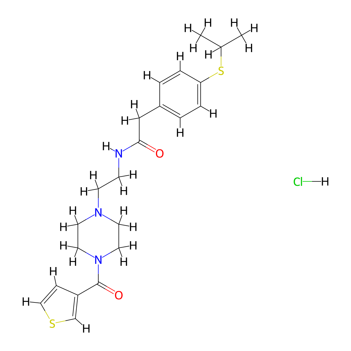 2-(4-(isopropylthio)phenyl)-N-(2-(4-(thiophene-3-carbonyl)piperazin-1-yl)ethyl)acetamide hydrochloride molecular structure, CAS 1351614-70-4