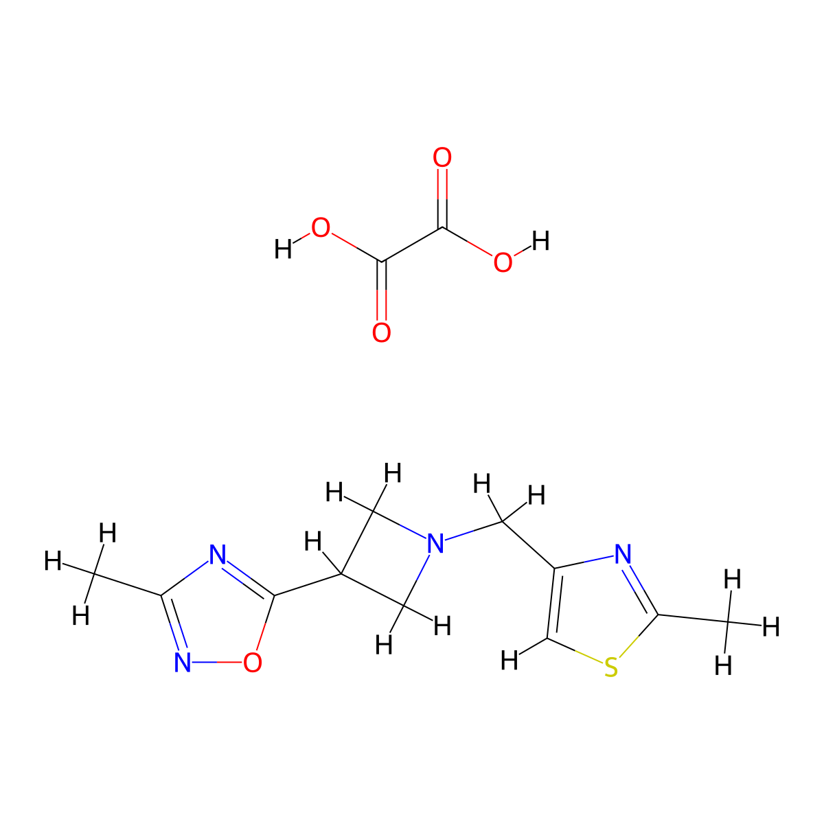 3-Methyl-5-{1-[(2-methyl-1,3-thiazol-4-YL)methyl]azetidin-3-YL}-1,2,4-oxadiazole molecular structure, CAS 1351614-96-4