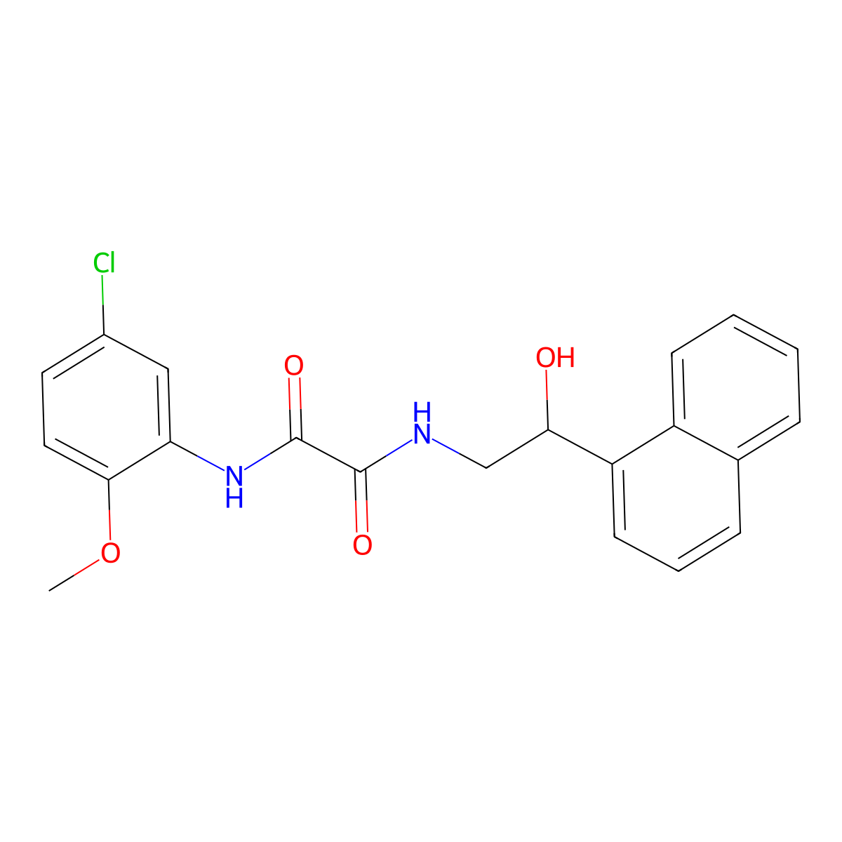 N1-(5-chloro-2-methoxyphenyl)-N2-(2-hydroxy-2-(naphthalen-1-yl)ethyl)oxalamide molecular structure, CAS 1351615-77-4