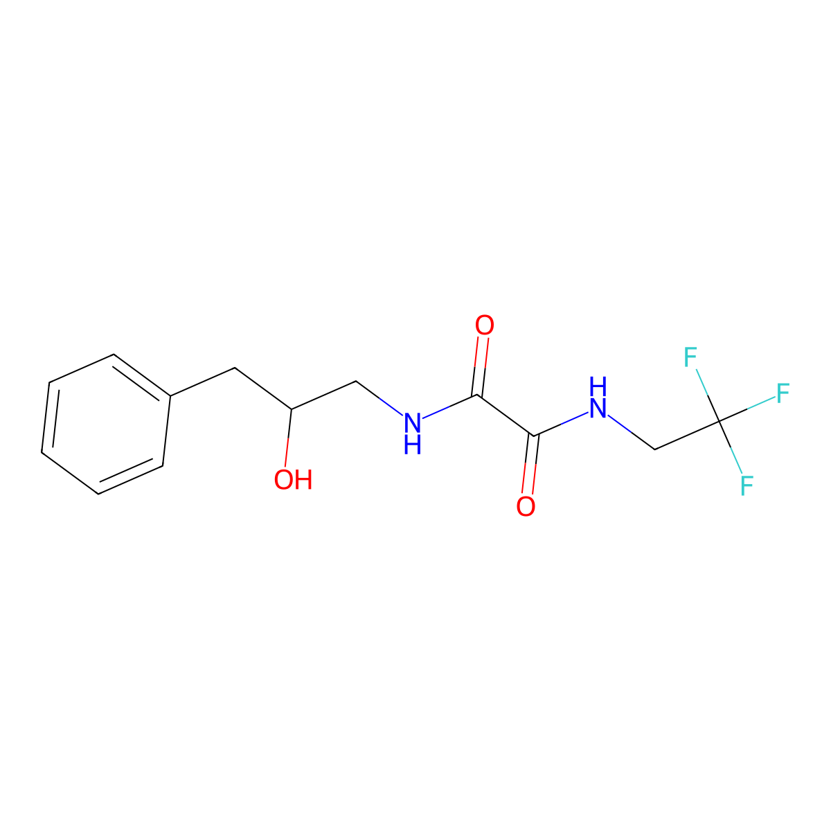 N1-(2-hydroxy-3-phenylpropyl)-N2-(2,2,2-trifluoroethyl)oxalamide molecular structure, CAS 1351615-89-8
