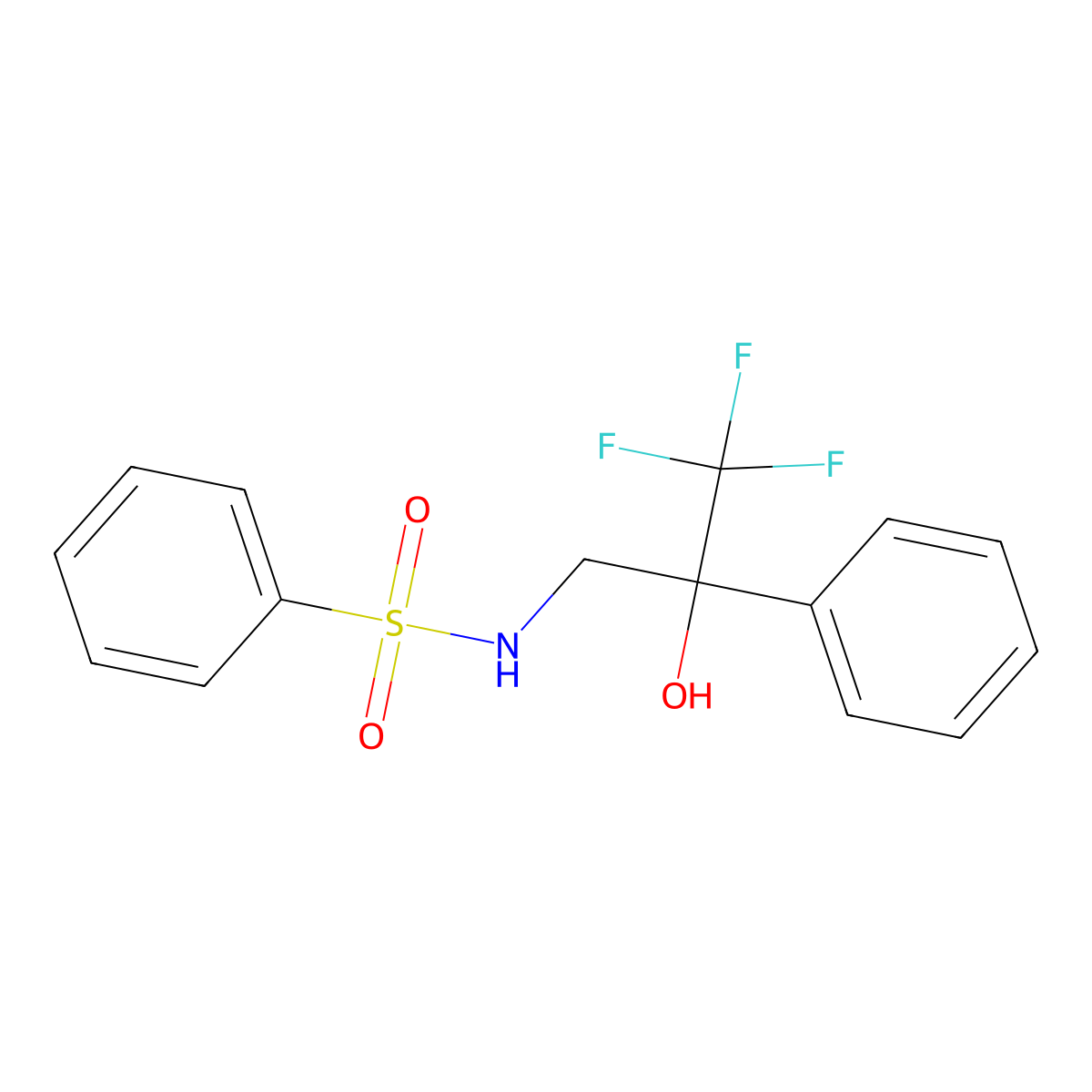 N-(3,3,3-trifluoro-2-hydroxy-2-phenylpropyl)benzenesulfonamide molecular structure, CAS 1351616-07-3