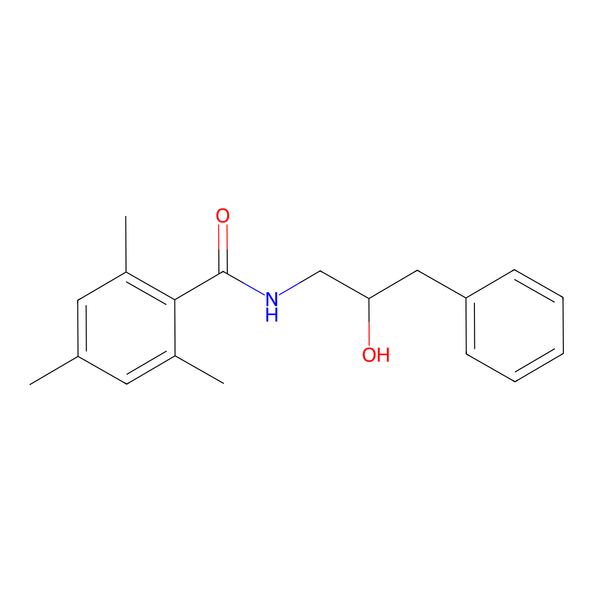 N-(2-hydroxy-3-phenylpropyl)-2,4,6-trimethylbenzamide molecular structure, CAS 1351616-24-4