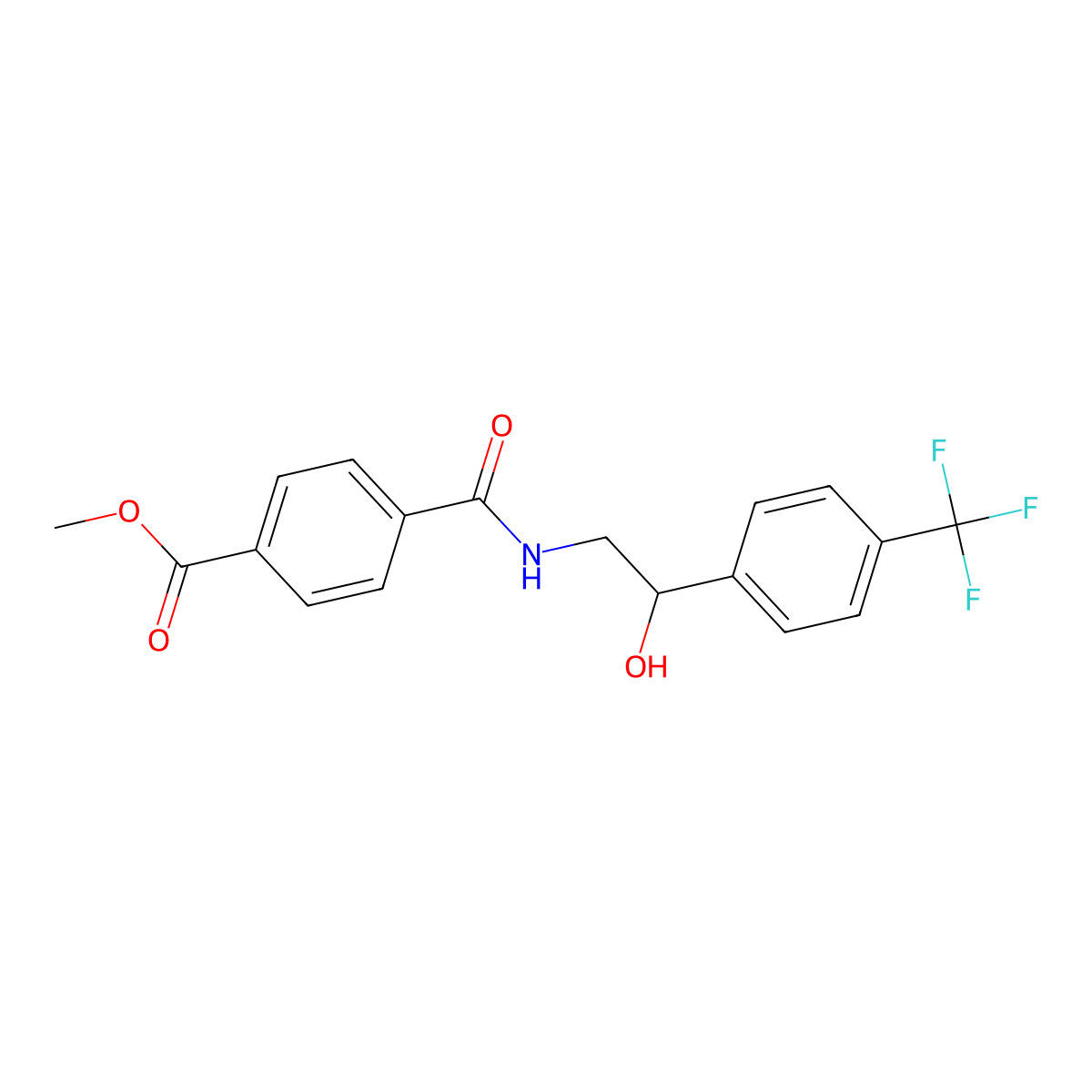 Methyl 4-({2-hydroxy-2-[4-(trifluoromethyl)phenyl]ethyl}carbamoyl)benzoate molecular structure, CAS 1351616-25-5