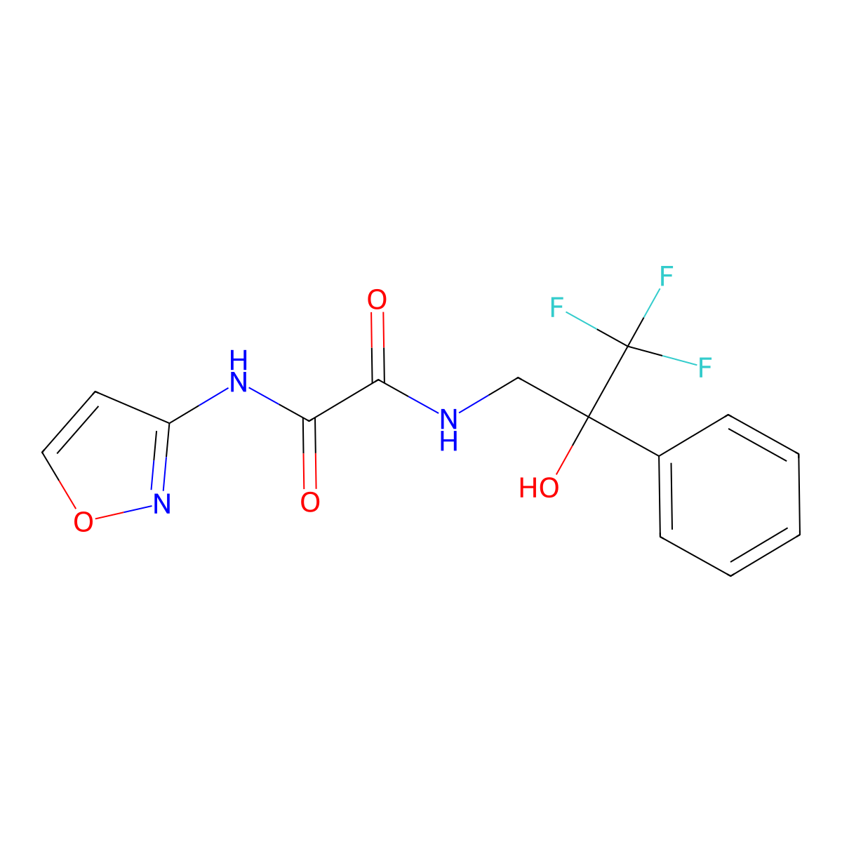 N1-(isoxazol-3-yl)-N2-(3,3,3-trifluoro-2-hydroxy-2-phenylpropyl)oxalamide molecular structure, CAS 1351616-29-9