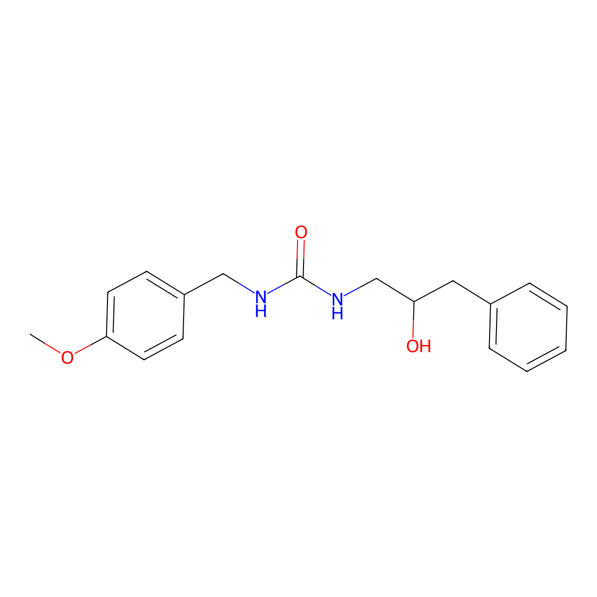 1-(2-Hydroxy-3-phenylpropyl)-3-(4-methoxybenzyl)urea molecular structure, CAS 1351616-33-5