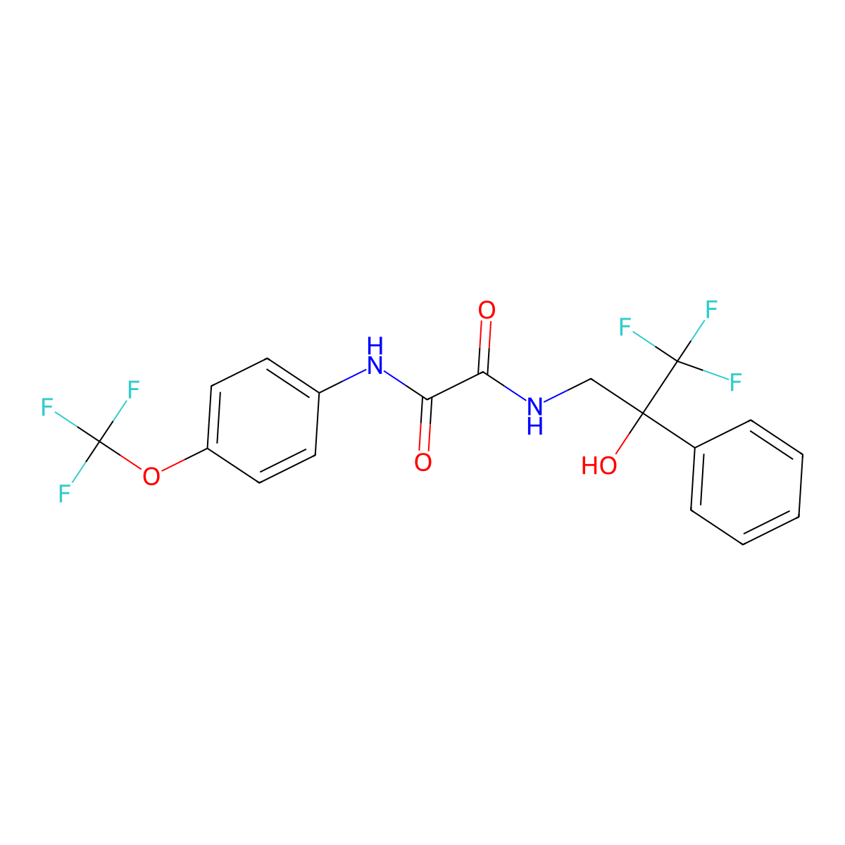 N1-(3,3,3-trifluoro-2-hydroxy-2-phenylpropyl)-N2-(4-(trifluoromethoxy)phenyl)oxalamide molecular structure, CAS 1351616-44-8