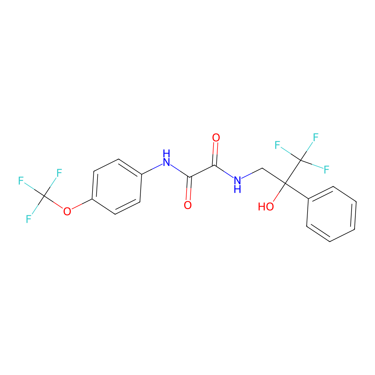 N1-(3,3,3-trifluoro-2-hydroxy-2-phenylpropyl)-N2-(4-(trifluoromethoxy)phenyl)oxalamide molecular structure, CAS 1351616-44-8