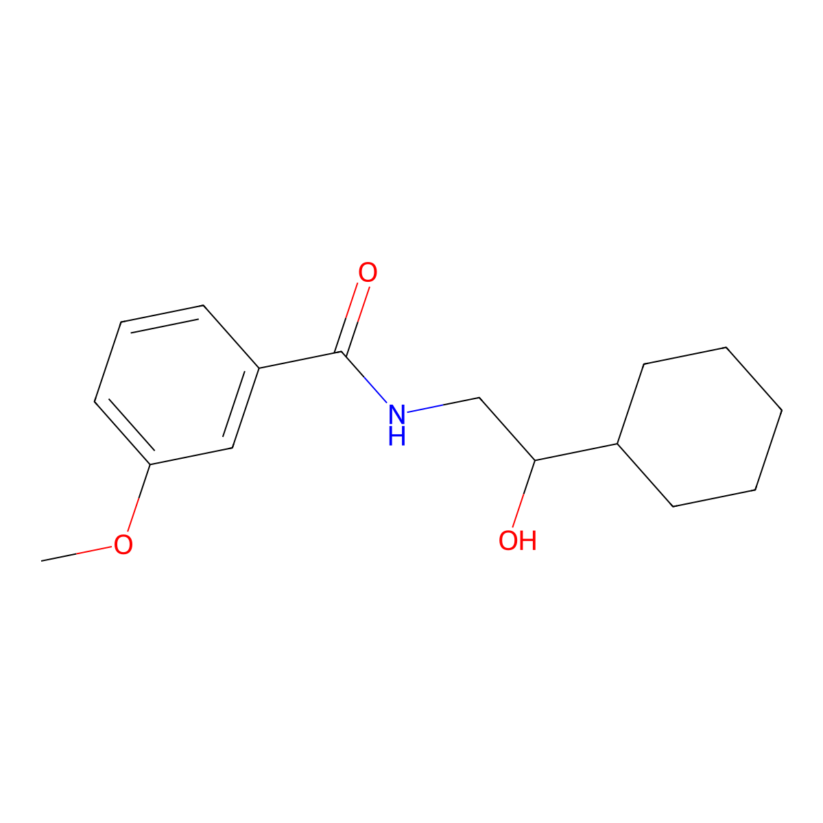 N-(2-cyclohexyl-2-hydroxyethyl)-3-methoxybenzamide molecular structure, CAS 1351616-58-4