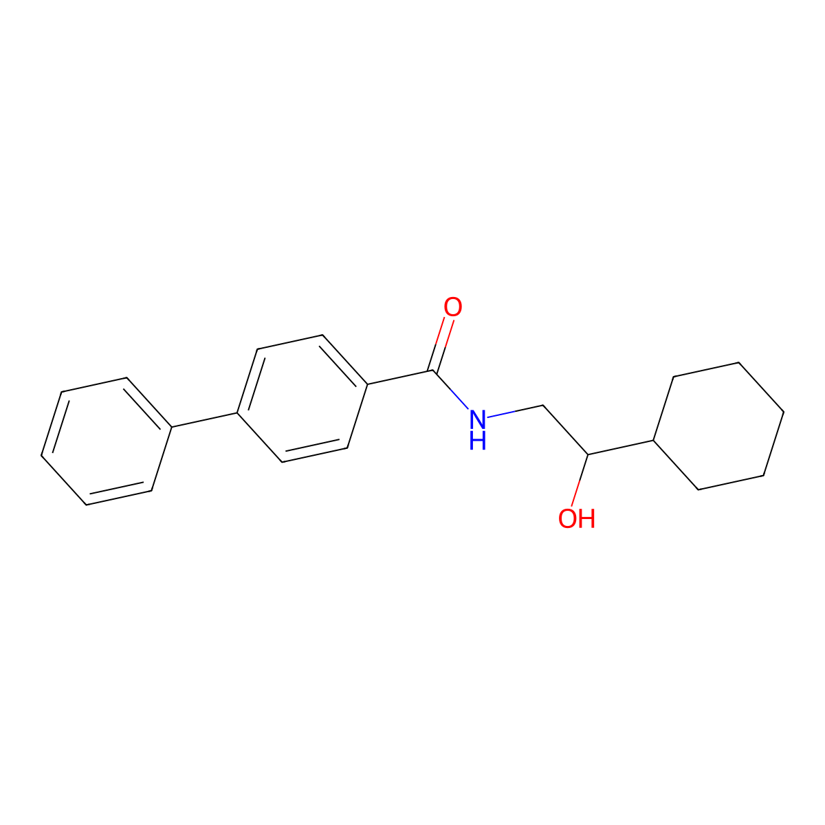 N-(2-cyclohexyl-2-hydroxyethyl)-[1,1'-biphenyl]-4-carboxamide molecular structure, CAS 1351616-66-4