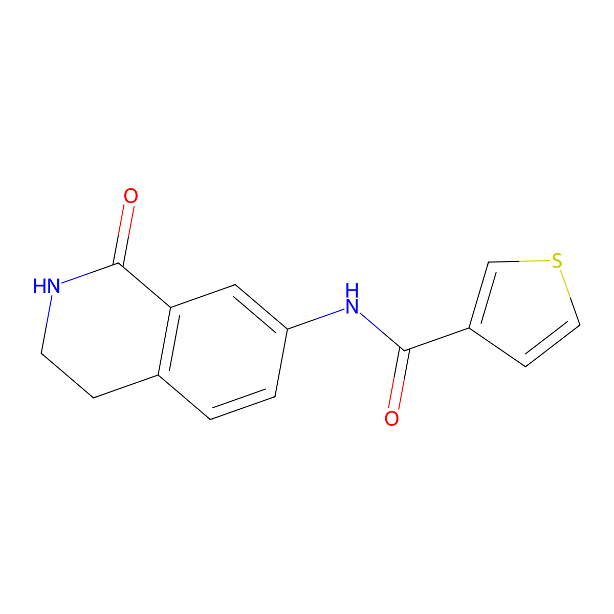N-(1-oxo-1,2,3,4-tetrahydroisoquinolin-7-yl)thiophene-3-carboxamide molecular structure, CAS 1351616-72-2