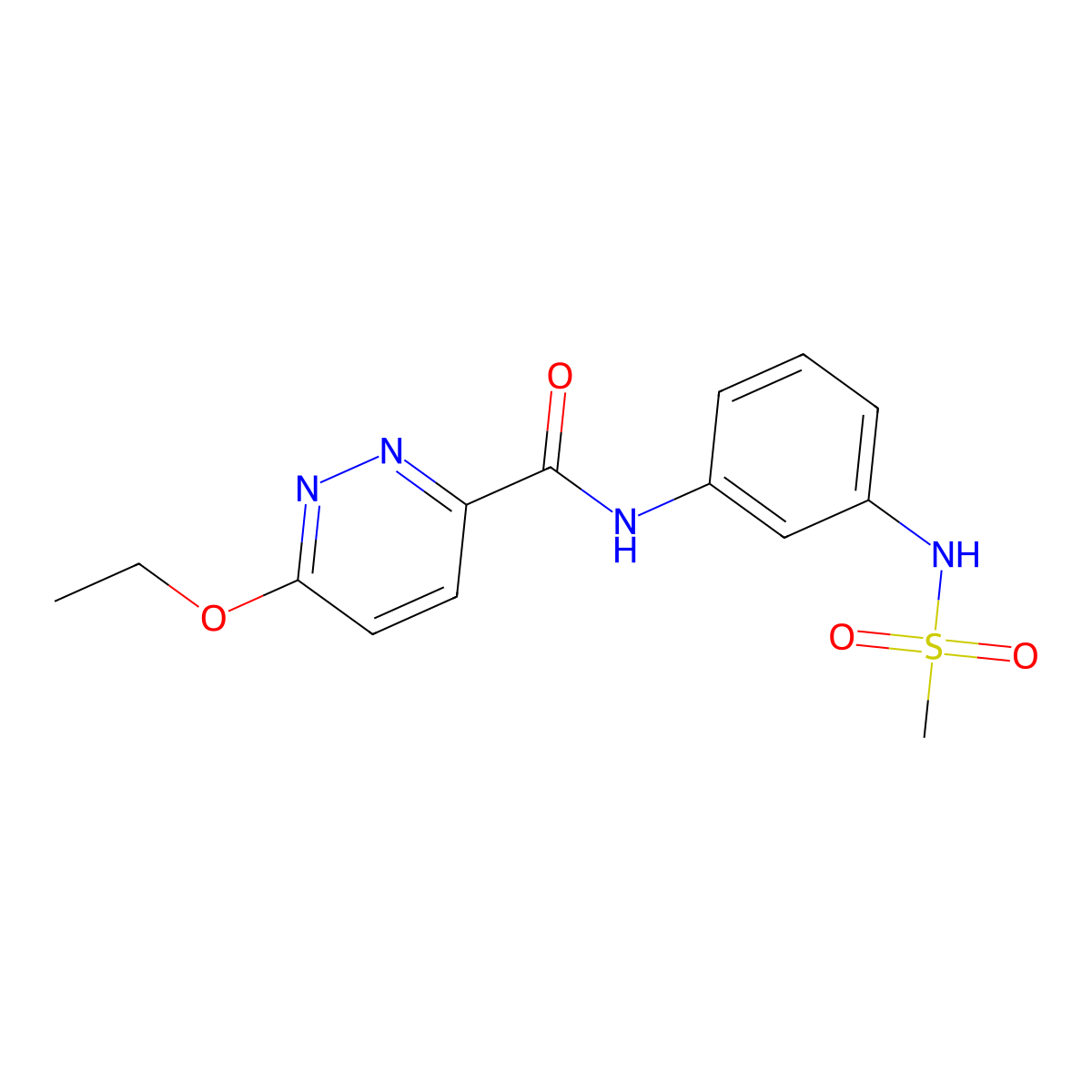 6-ethoxy-N-(3-methanesulfonamidophenyl)pyridazine-3-carboxamide molecular structure, CAS 1351616-80-2