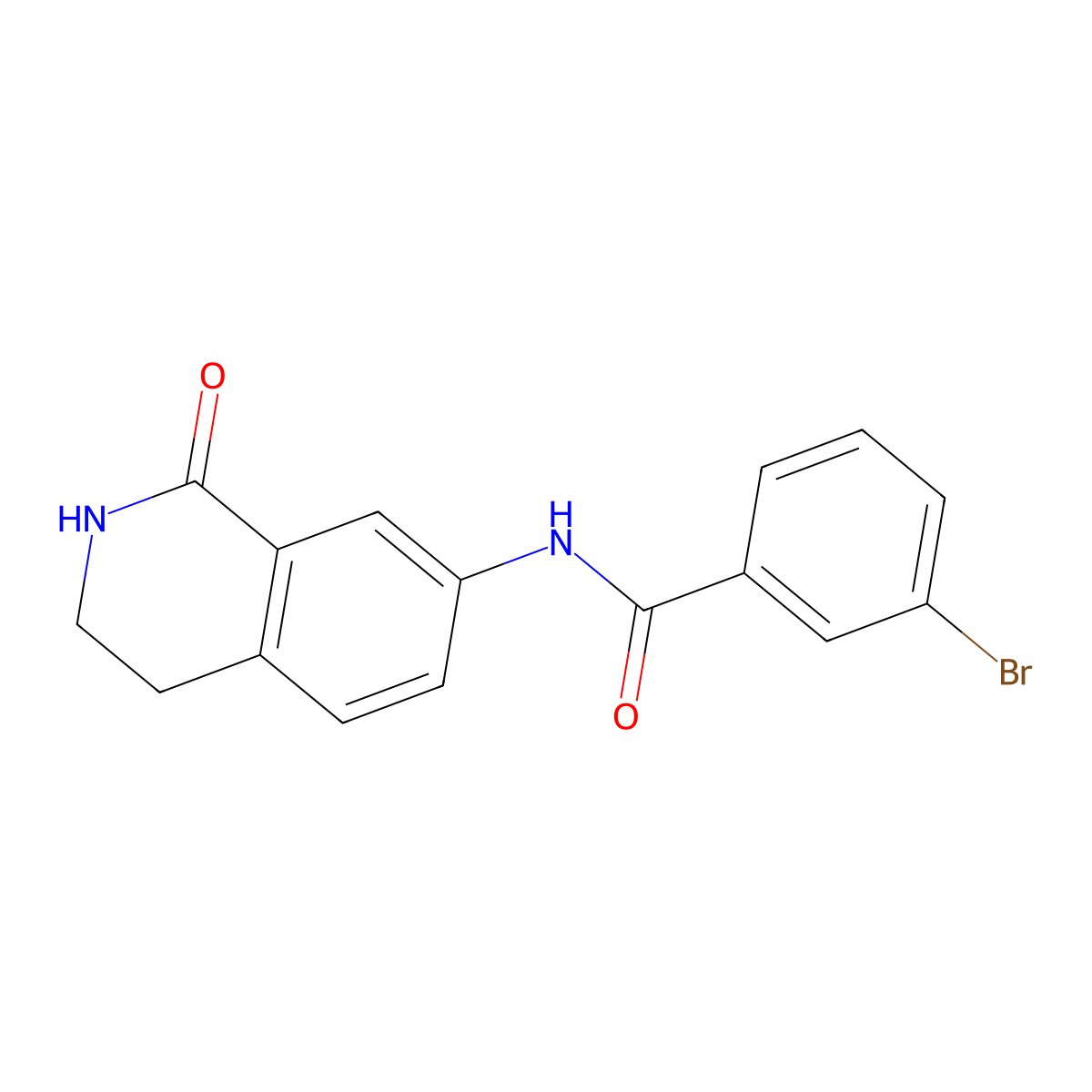 3-bromo-N-(1-oxo-1,2,3,4-tetrahydroisoquinolin-7-yl)benzamide molecular structure, CAS 1351616-94-8