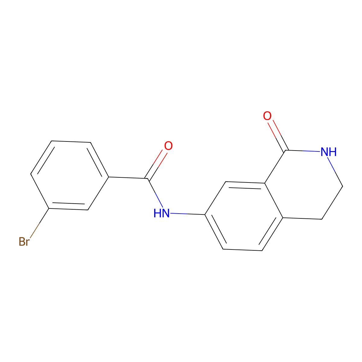 3-bromo-N-(1-oxo-1,2,3,4-tetrahydroisoquinolin-7-yl)benzamide molecular structure, CAS 1351616-94-8