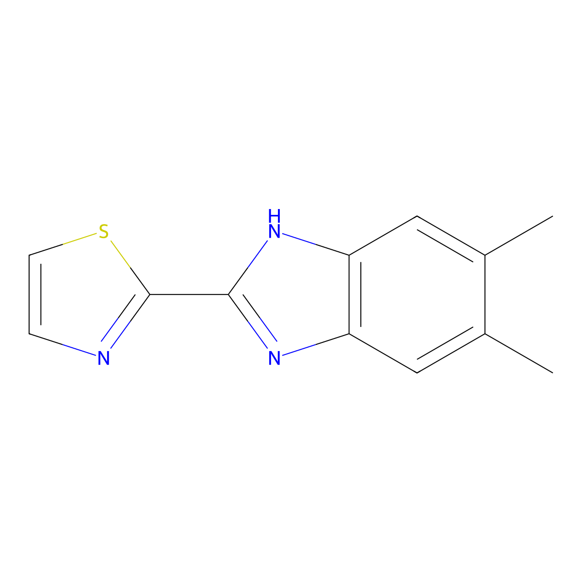 2-(5,6-Dimethyl-1H-benzo[d]imidazol-2-yl)thiazole molecular structure, CAS 1351617-34-9