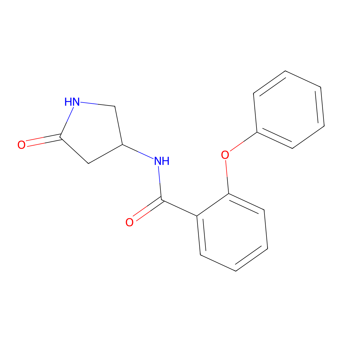 N-(5-oxopyrrolidin-3-yl)-2-phenoxybenzamide molecular structure, CAS 1351617-42-9