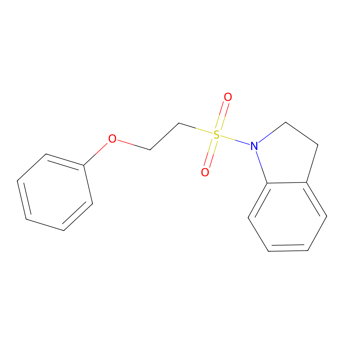 1-((2-Phenoxyethyl)sulfonyl)indoline molecular structure, CAS 1351617-46-3