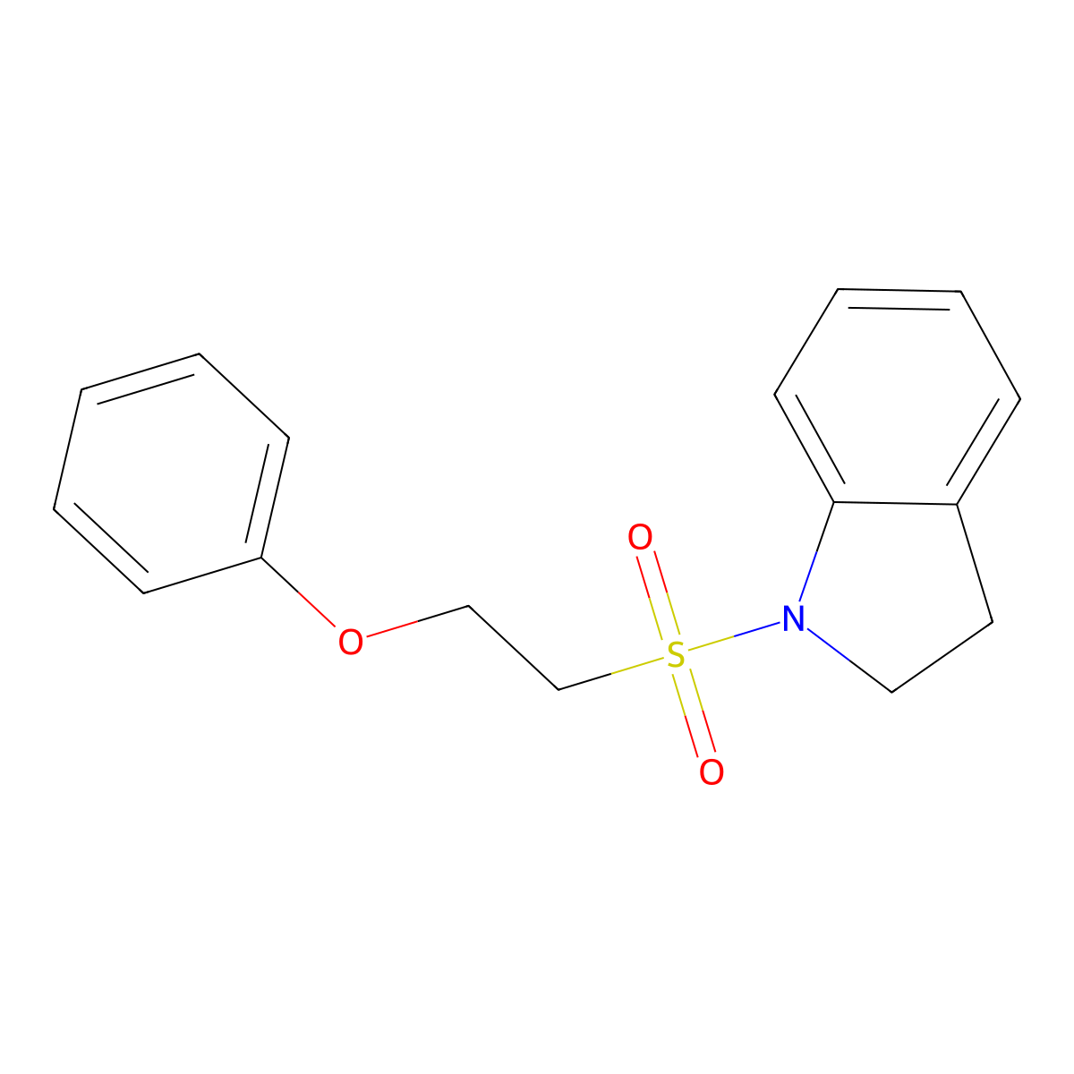 1-((2-Phenoxyethyl)sulfonyl)indoline molecular structure, CAS 1351617-46-3