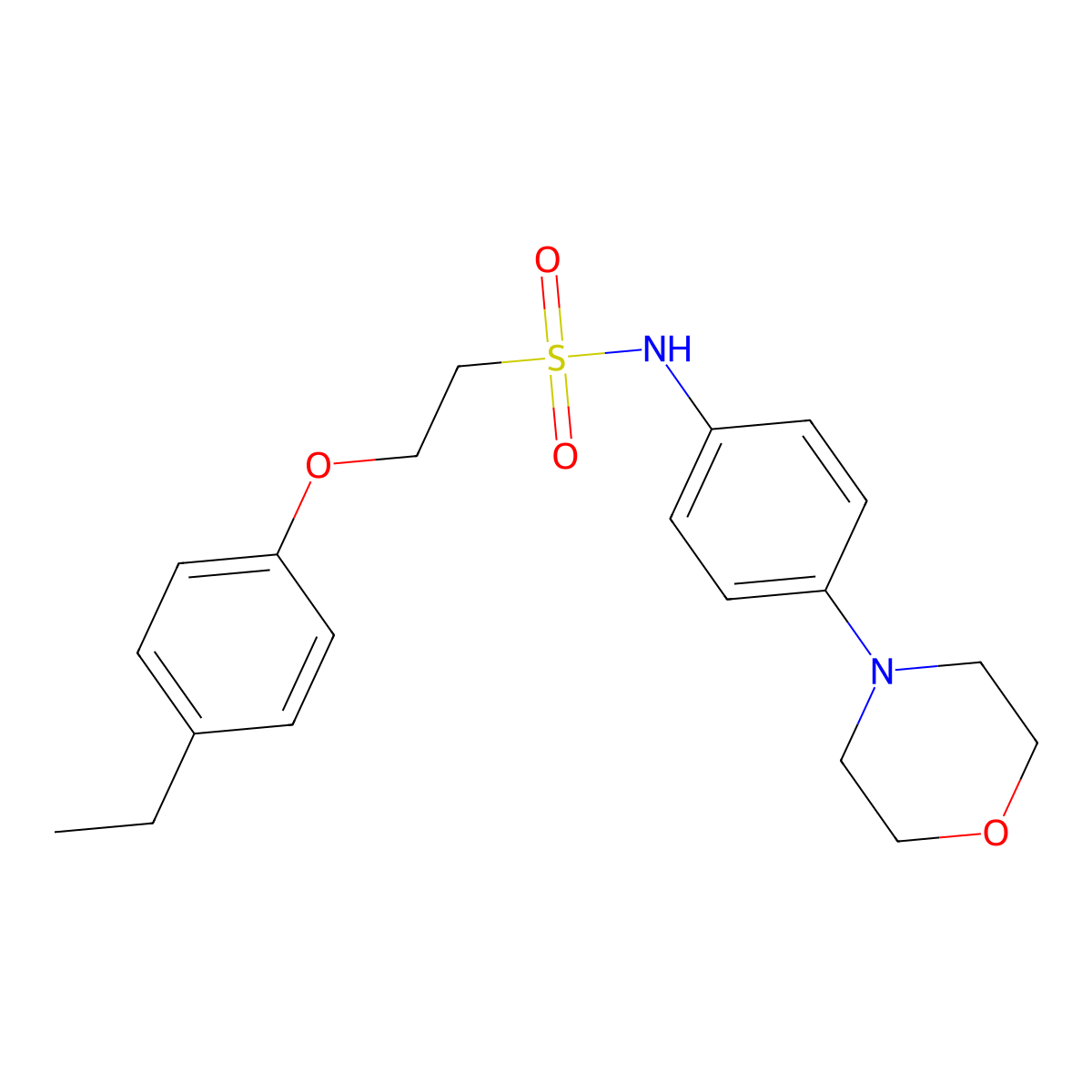 2-(4-ethylphenoxy)-N-(4-morpholinophenyl)ethanesulfonamide molecular structure, CAS 1351617-63-4