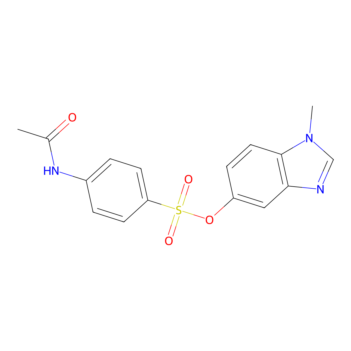 1-methyl-1H-benzo[d]imidazol-5-yl 4-acetamidobenzenesulfonate molecular structure, CAS 1351617-76-9