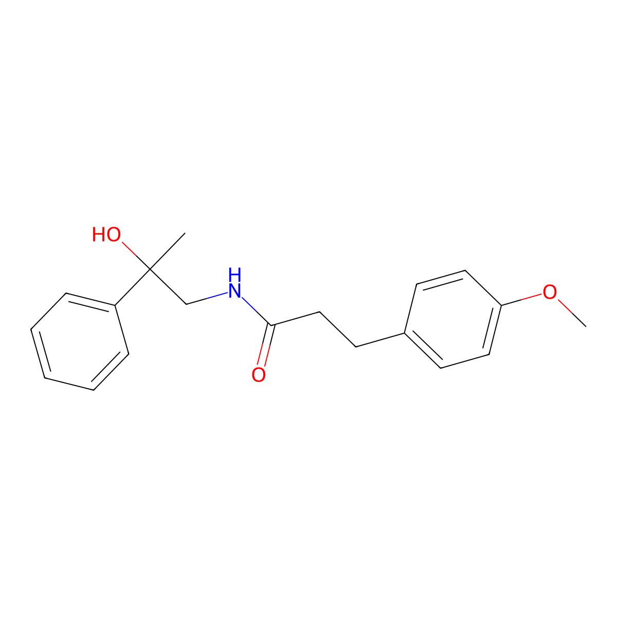 N-(2-hydroxy-2-phenylpropyl)-3-(4-methoxyphenyl)propanamide molecular structure, CAS 1351618-40-0