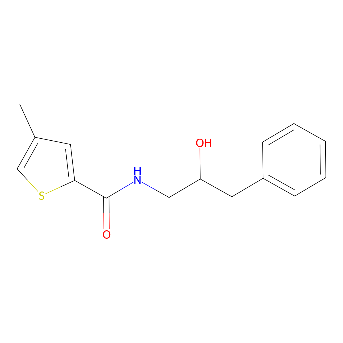 N-(2-hydroxy-3-phenylpropyl)-4-methylthiophene-2-carboxamide molecular structure, CAS 1351618-45-5
