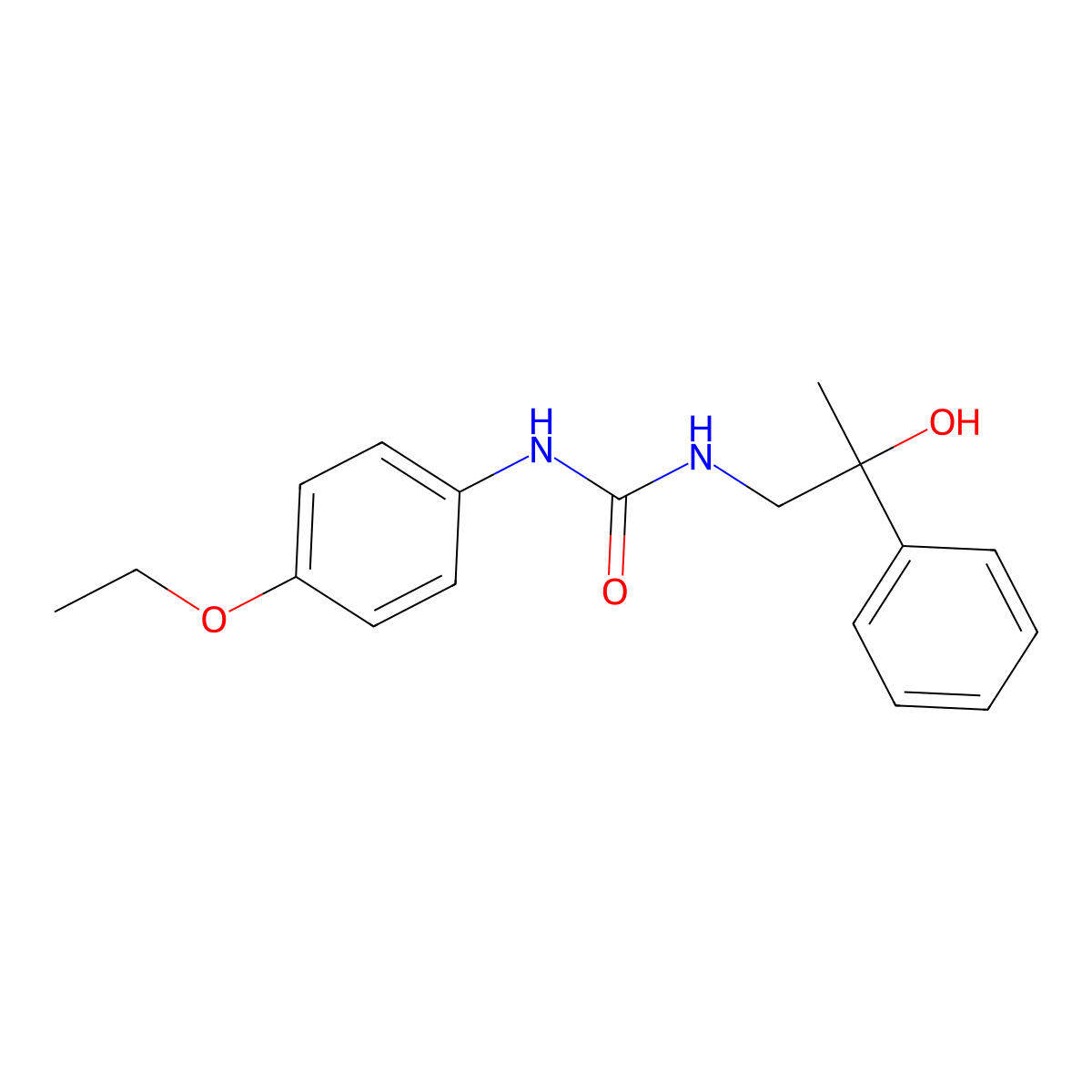 1-(4-Ethoxyphenyl)-3-(2-hydroxy-2-phenylpropyl)urea molecular structure, CAS 1351618-51-3