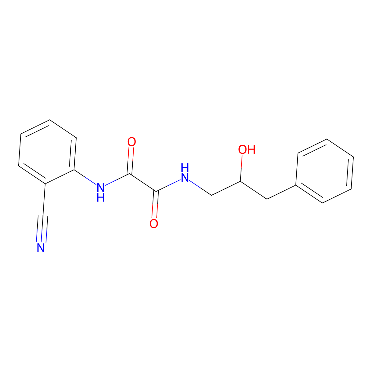 N1-(2-cyanophenyl)-N2-(2-hydroxy-3-phenylpropyl)oxalamide molecular structure, CAS 1351618-54-6