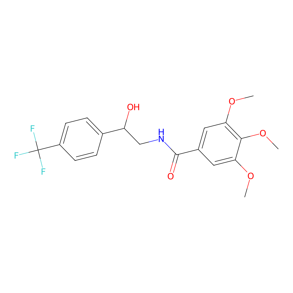N-{2-hydroxy-2-[4-(trifluoromethyl)phenyl]ethyl}-3,4,5-trimethoxybenzamide molecular structure, CAS 1351618-60-4