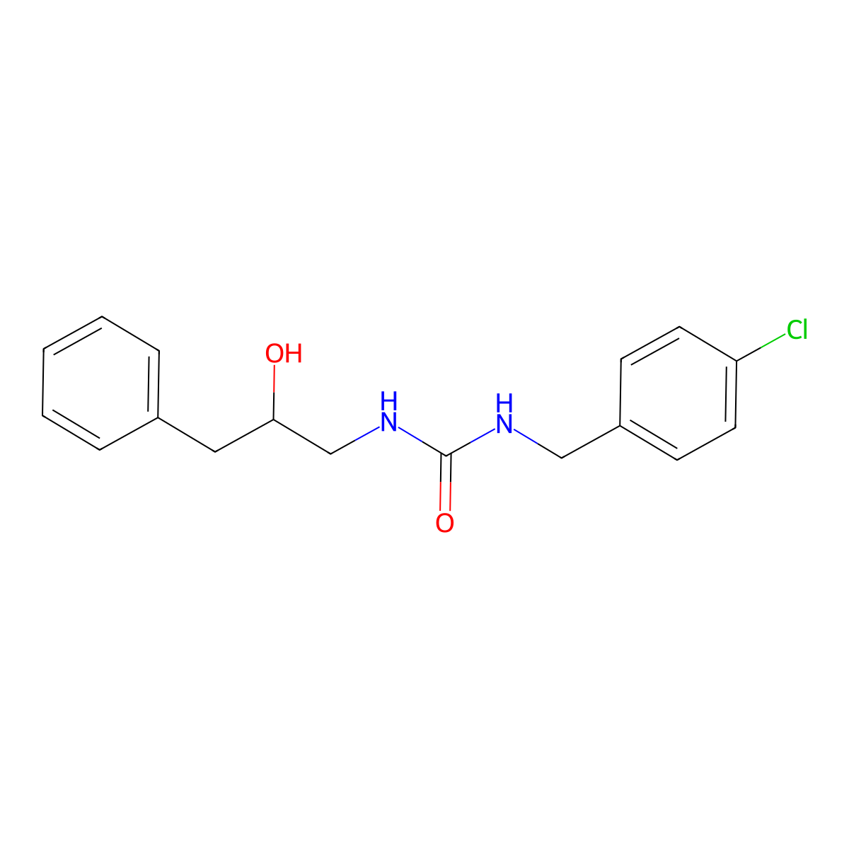 1-(4-Chlorobenzyl)-3-(2-hydroxy-3-phenylpropyl)urea molecular structure, CAS 1351618-66-0