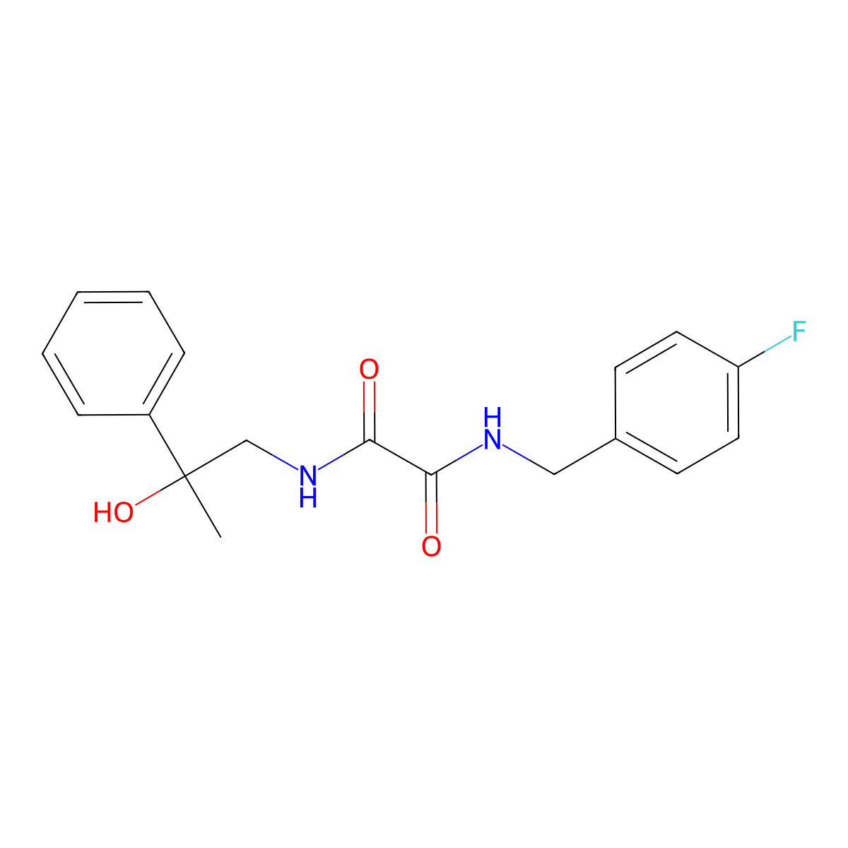 N1-(4-fluorobenzyl)-N2-(2-hydroxy-2-phenylpropyl)oxalamide molecular structure, CAS 1351618-72-8