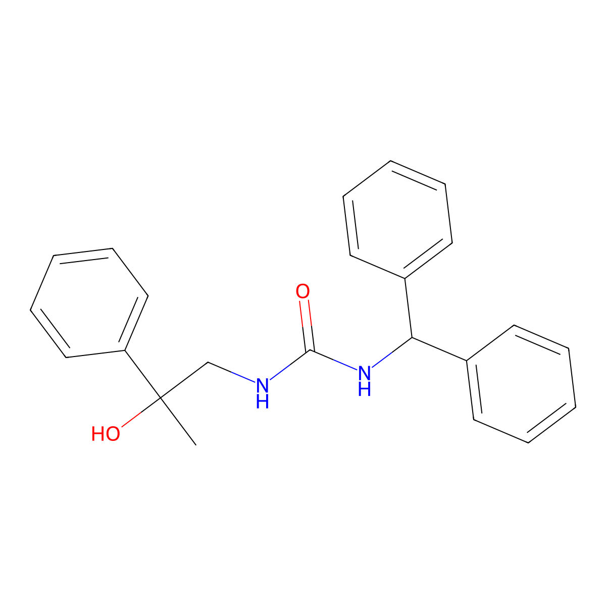 1-Benzhydryl-3-(2-hydroxy-2-phenylpropyl)urea molecular structure, CAS 1351618-81-9