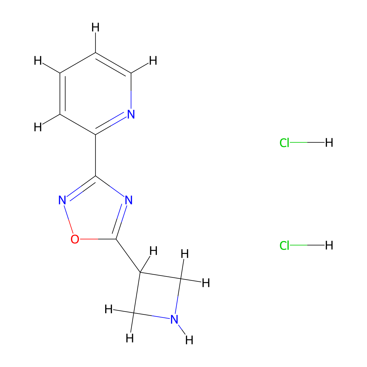 2-(5-Azetidin-3-yl-1,2,4-oxadiazol-3-yl)pyridine dihydrochloride molecular structure, CAS 1351618-83-1