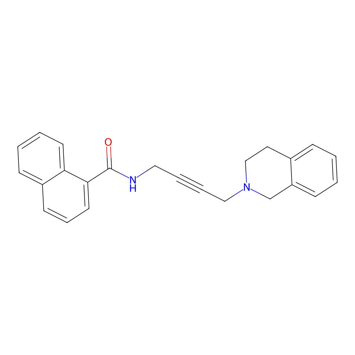 N-(4-(3,4-dihydroisoquinolin-2(1H)-yl)but-2-yn-1-yl)-1-naphthamide molecular structure, CAS 1351618-94-4