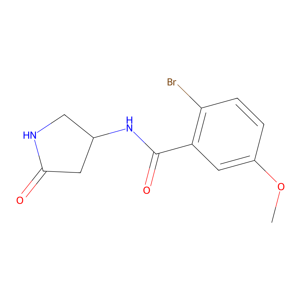 2-bromo-5-methoxy-N-(5-oxopyrrolidin-3-yl)benzamide molecular structure, CAS 1351619-15-2