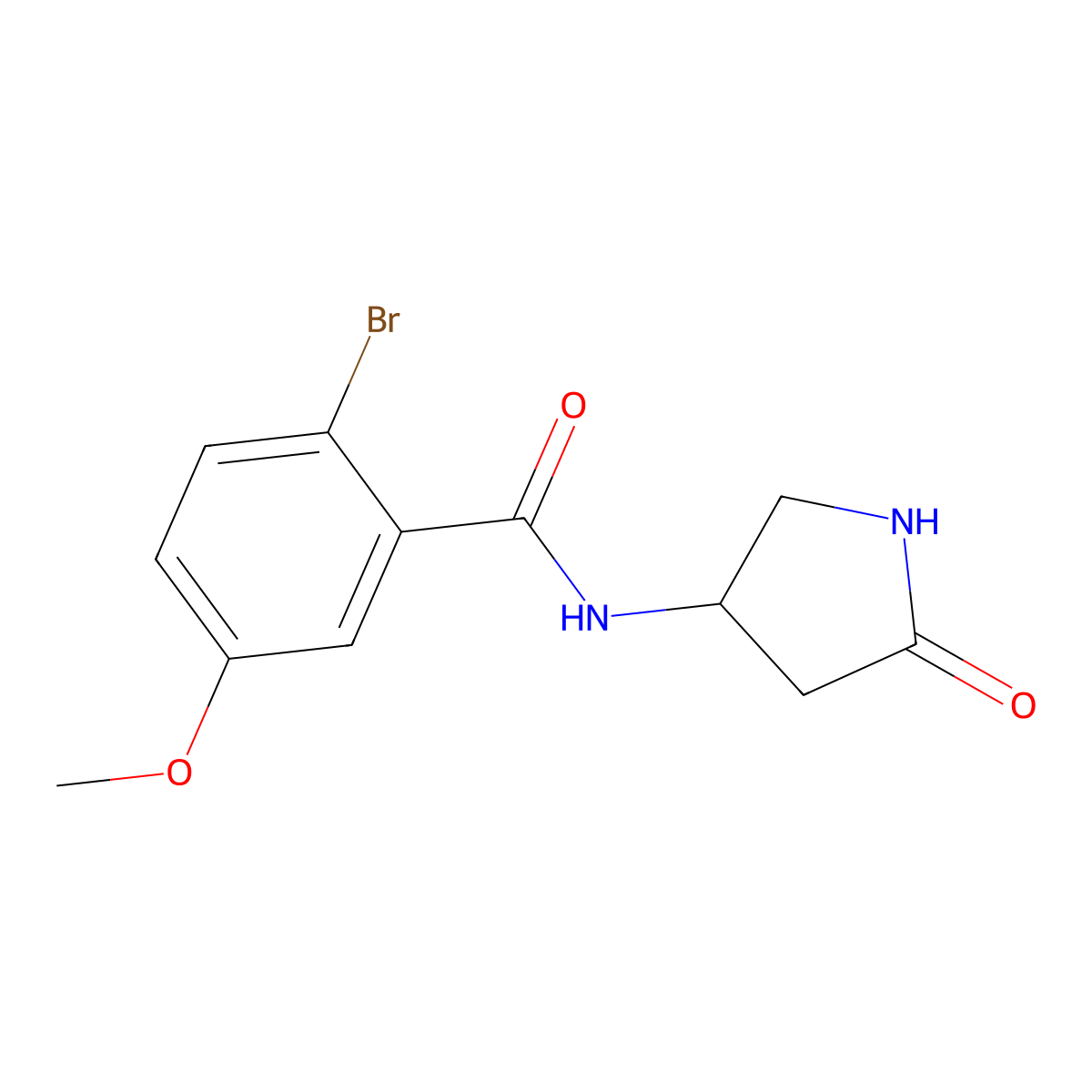 2-bromo-5-methoxy-N-(5-oxopyrrolidin-3-yl)benzamide molecular structure, CAS 1351619-15-2