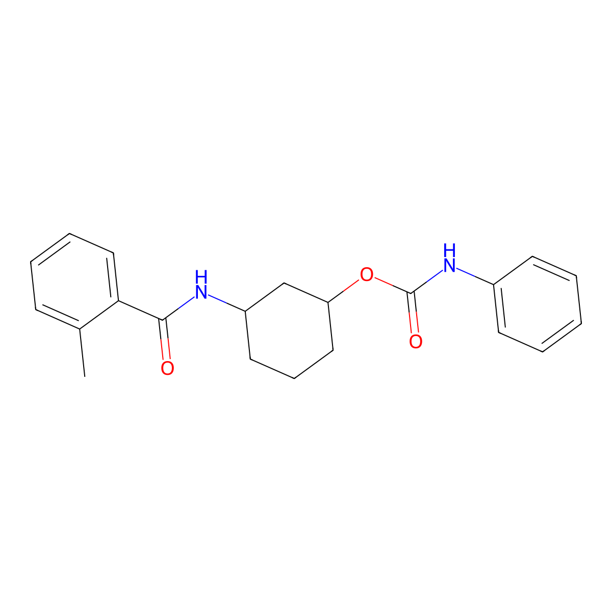 3-(2-Methylbenzamido)cyclohexyl phenylcarbamate molecular structure, CAS 1351619-16-3