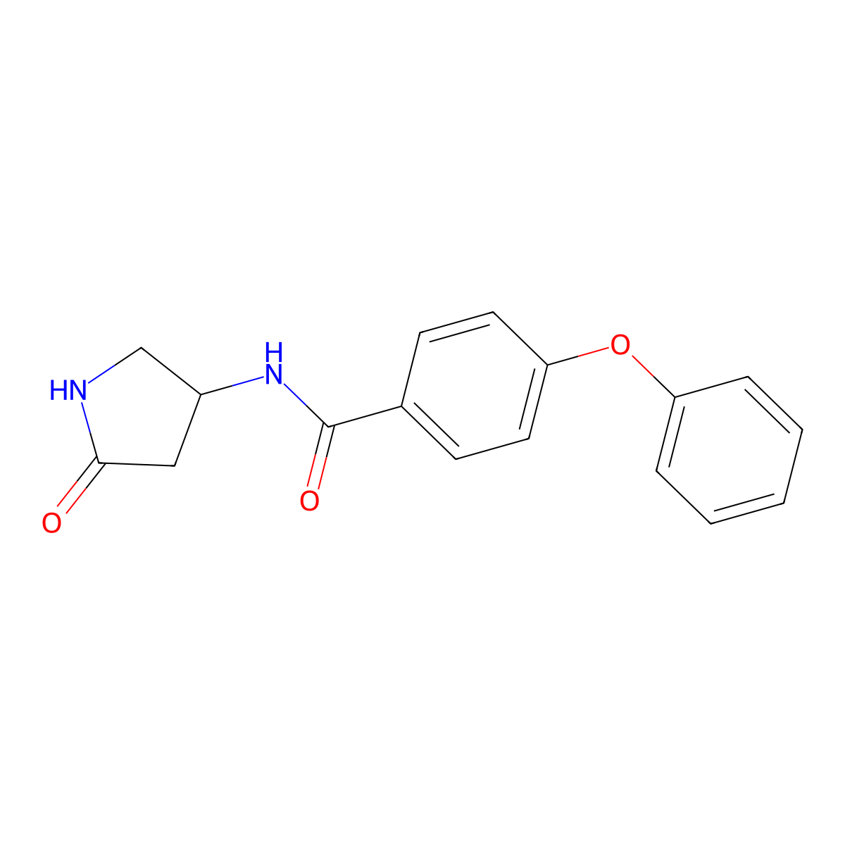 N-(5-oxopyrrolidin-3-yl)-4-phenoxybenzamide molecular structure, CAS 1351619-26-5