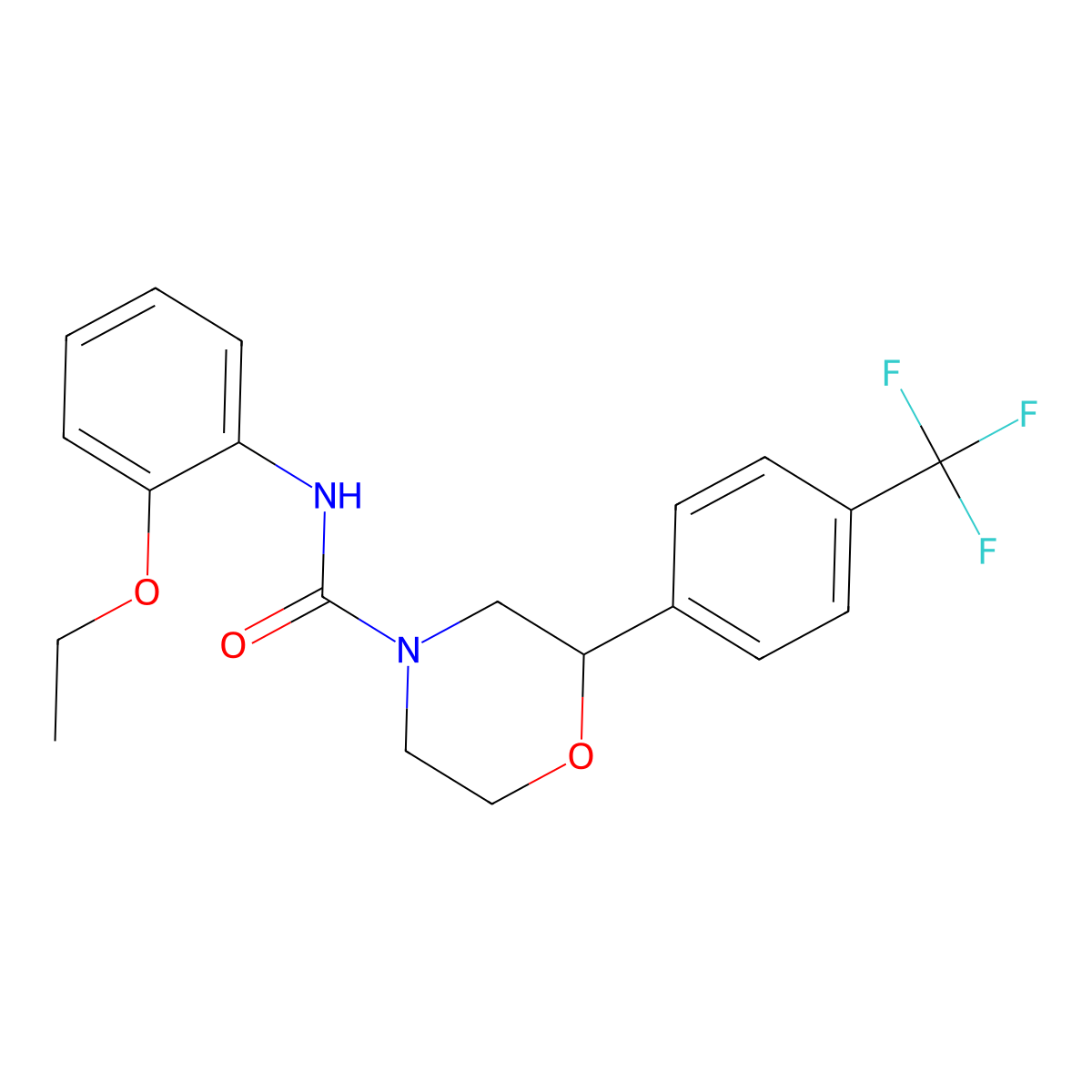 N-(2-ethoxyphenyl)-2-(4-(trifluoromethyl)phenyl)morpholine-4-carboxamide molecular structure, CAS 1351619-69-6