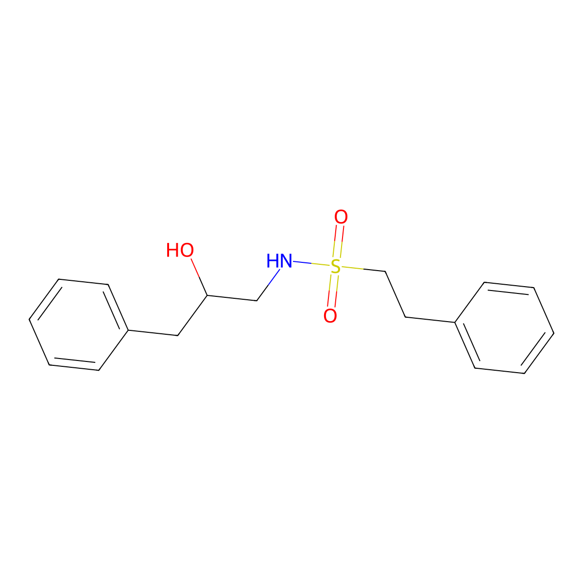 N-(2-hydroxy-3-phenylpropyl)-2-phenylethanesulfonamide molecular structure, CAS 1351619-82-3