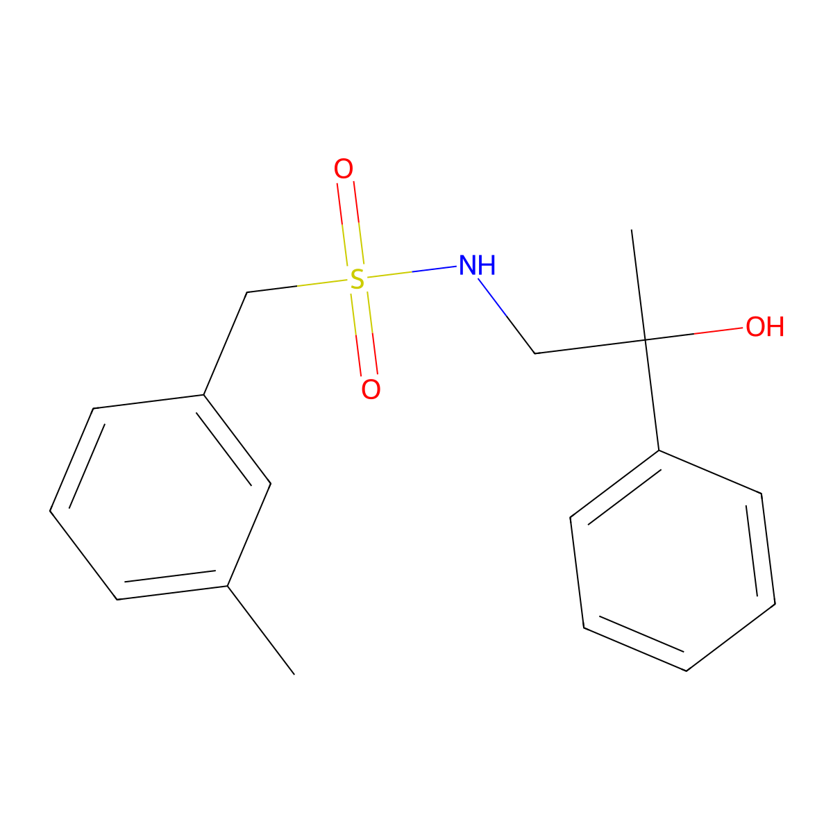N-(2-hydroxy-2-phenylpropyl)-1-(m-tolyl)methanesulfonamide molecular structure, CAS 1351620-19-3