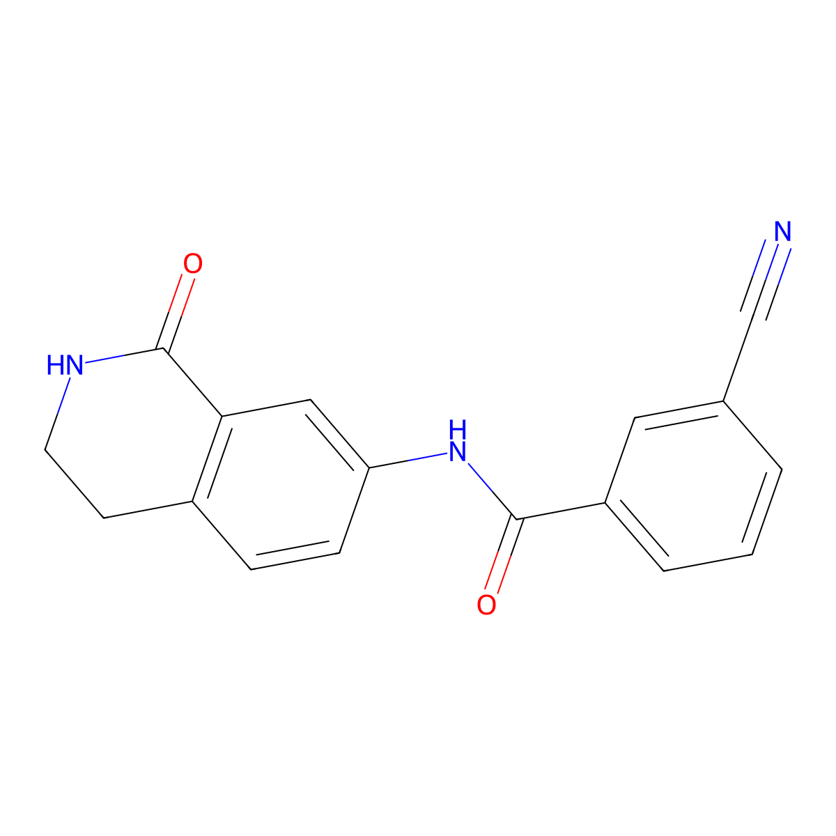 3-cyano-N-(1-oxo-1,2,3,4-tetrahydroisoquinolin-7-yl)benzamide molecular structure, CAS 1351620-30-8