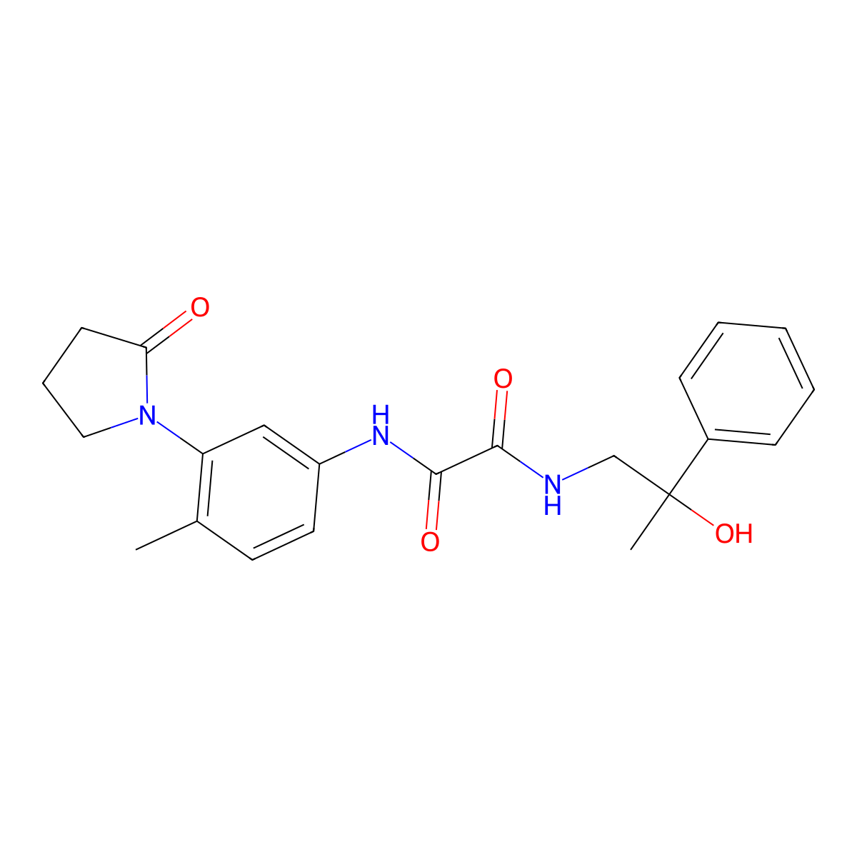 N1-(2-hydroxy-2-phenylpropyl)-N2-(4-methyl-3-(2-oxopyrrolidin-1-yl)phenyl)oxalamide molecular structure, CAS 1351620-44-4