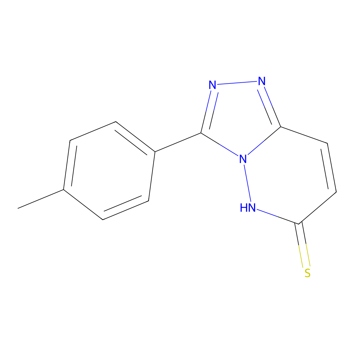 3-(p-Tolyl)-[1,2,4]triazolo[4,3-b]pyridazine-6-thiol molecular structure, CAS 1351620-57-9
