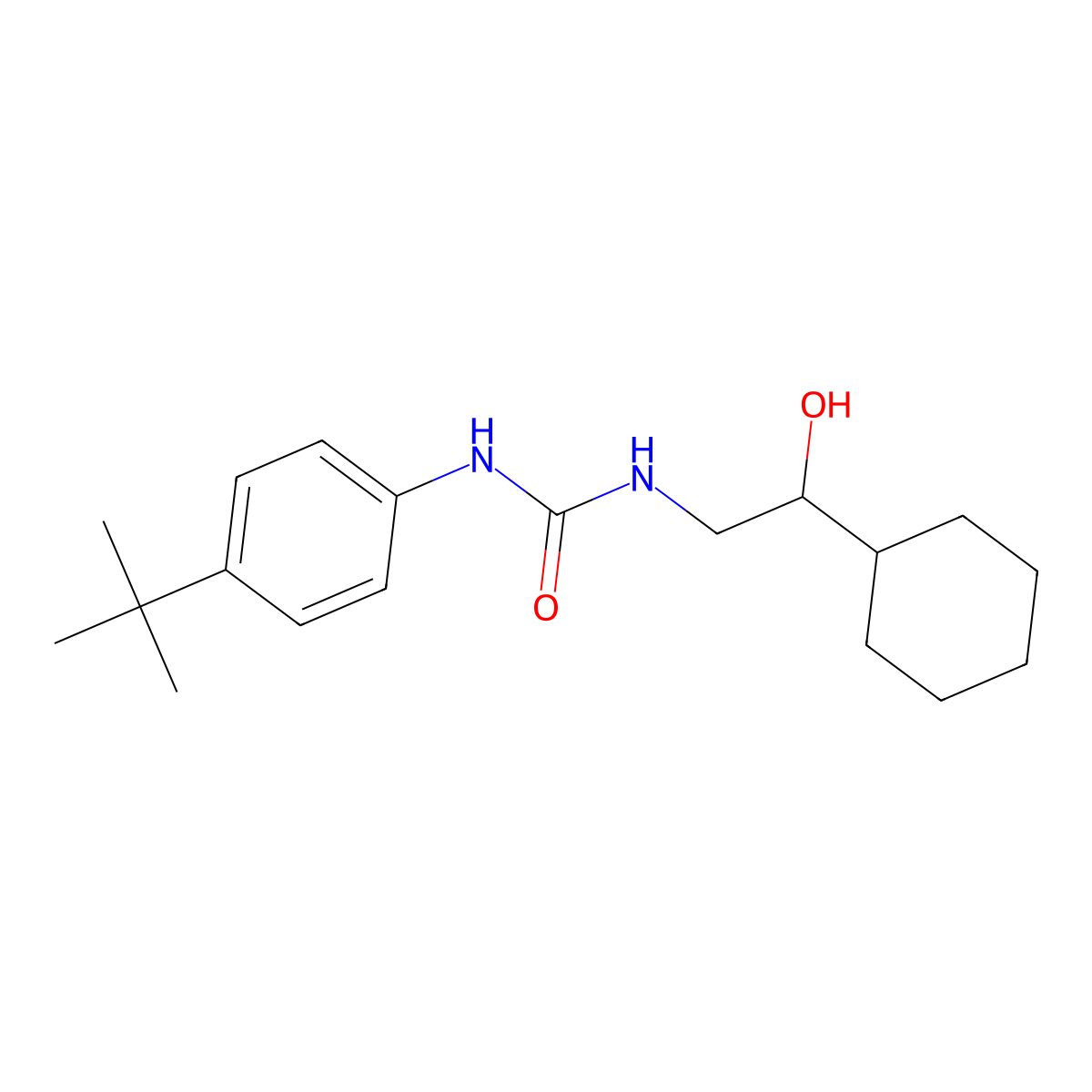 1-(4-(Tert-butyl)phenyl)-3-(2-cyclohexyl-2-hydroxyethyl)urea molecular structure, CAS 1351620-88-6