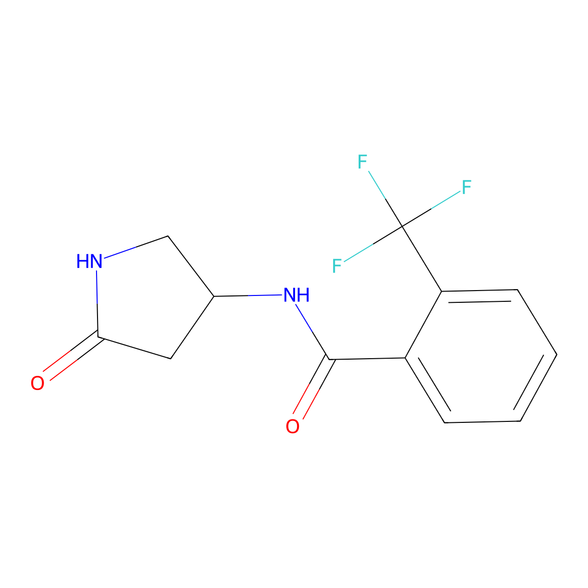 N-(5-oxopyrrolidin-3-yl)-2-(trifluoromethyl)benzamide molecular structure, CAS 1351621-01-6