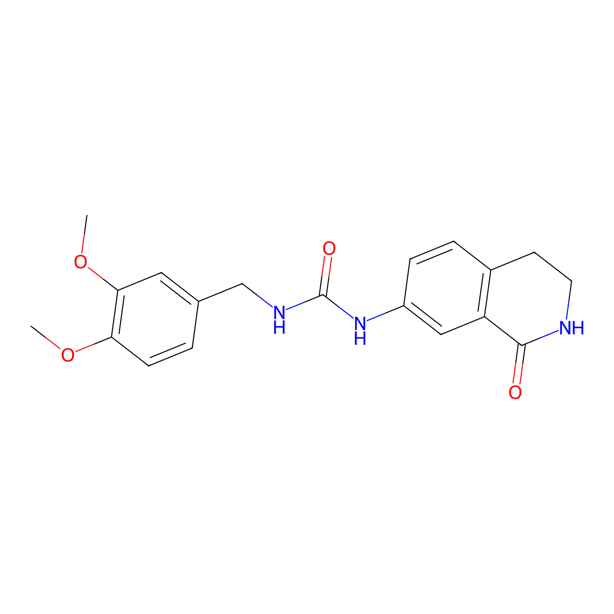 1-(3,4-Dimethoxybenzyl)-3-(1-oxo-1,2,3,4-tetrahydroisoquinolin-7-yl)urea molecular structure, CAS 1351621-14-1