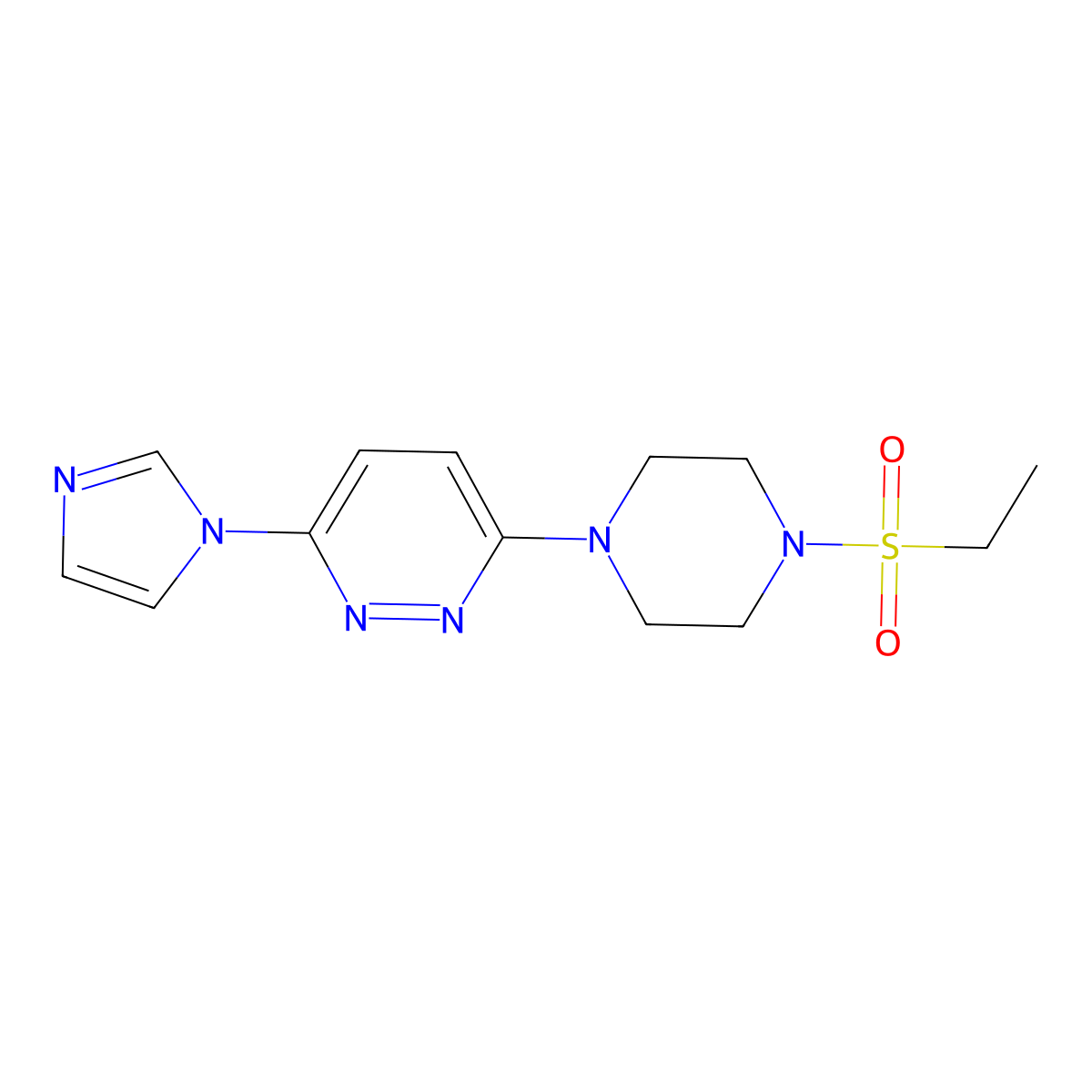 3-(4-(ethylsulfonyl)piperazin-1-yl)-6-(1H-imidazol-1-yl)pyridazine molecular structure, CAS 1351621-18-5