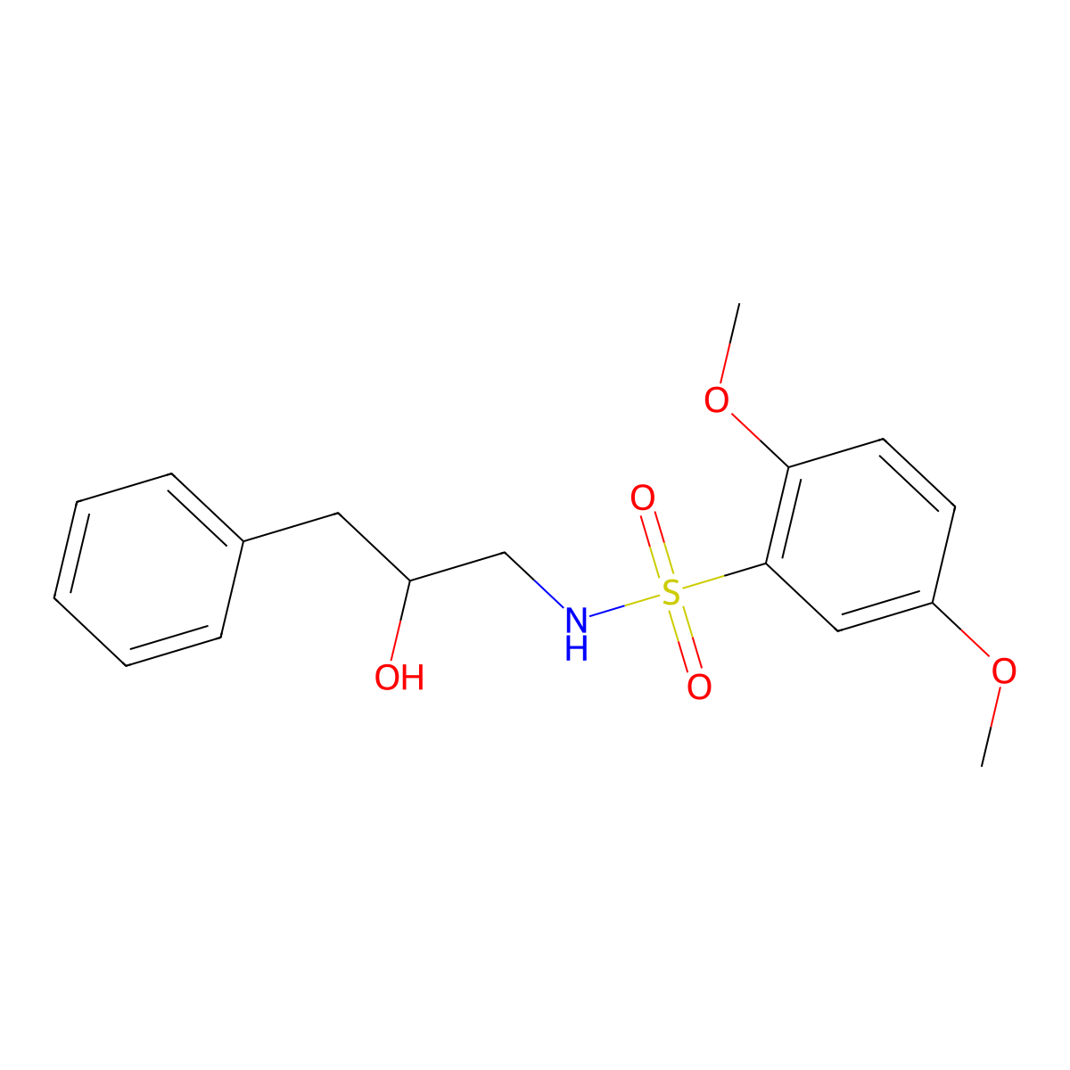 N-(2-hydroxy-3-phenylpropyl)-2,5-dimethoxybenzenesulfonamide molecular structure, CAS 1351621-59-4