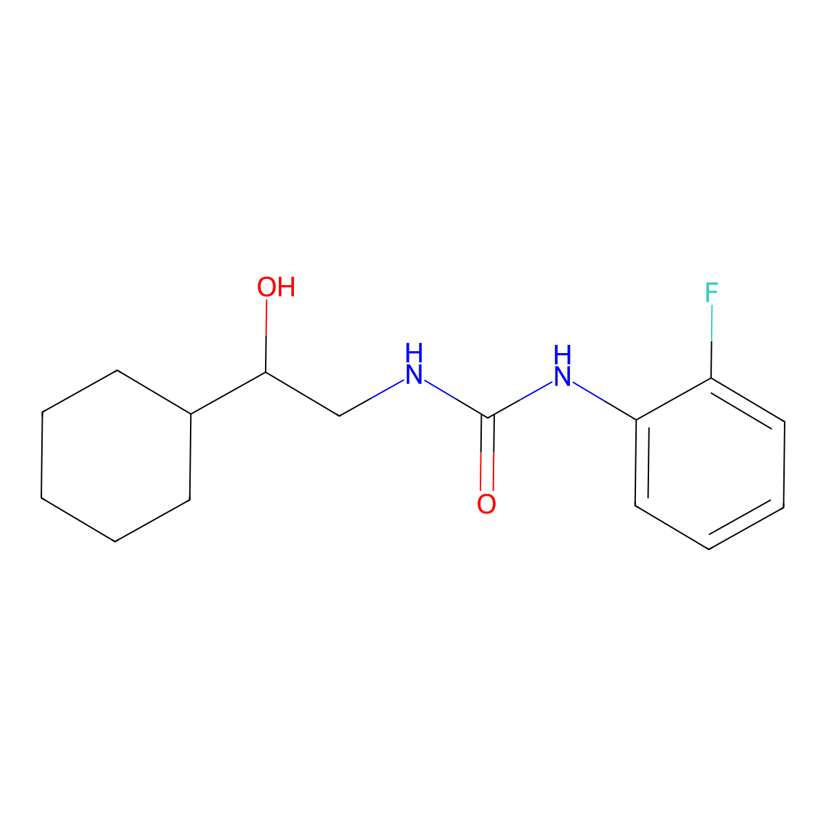 1-(2-Cyclohexyl-2-hydroxyethyl)-3-(2-fluorophenyl)urea molecular structure, CAS 1351621-61-8