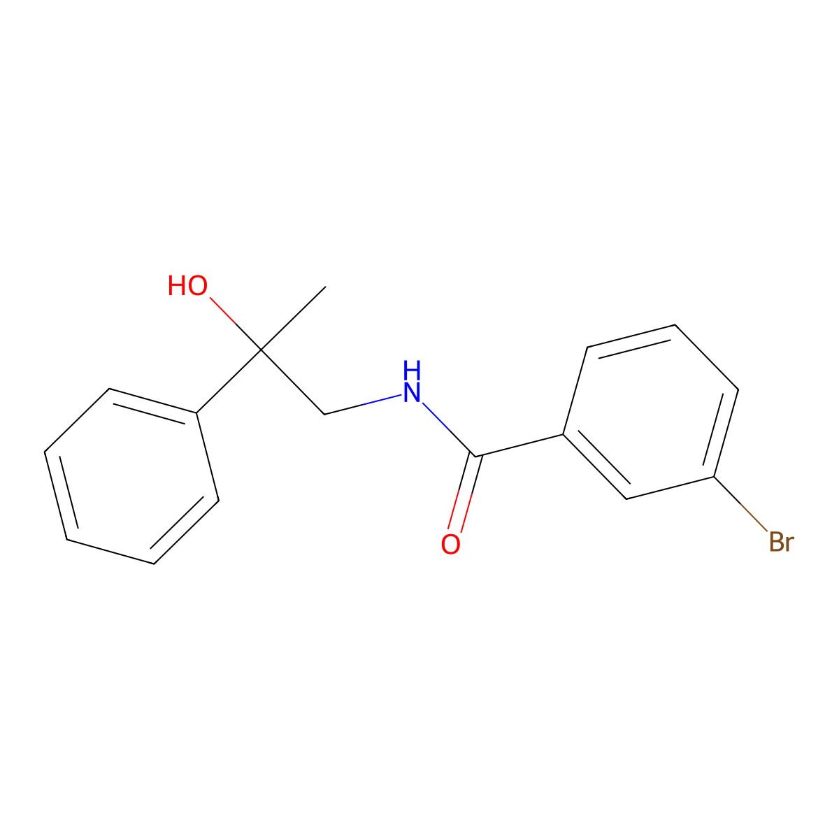 3-bromo-N-(2-hydroxy-2-phenylpropyl)benzamide molecular structure, CAS 1351621-66-3